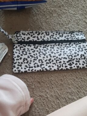 Leopard Print Zip Pouch Wristlet